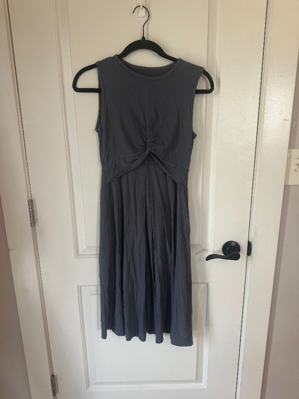 Simple wishes nursing dress slate blue